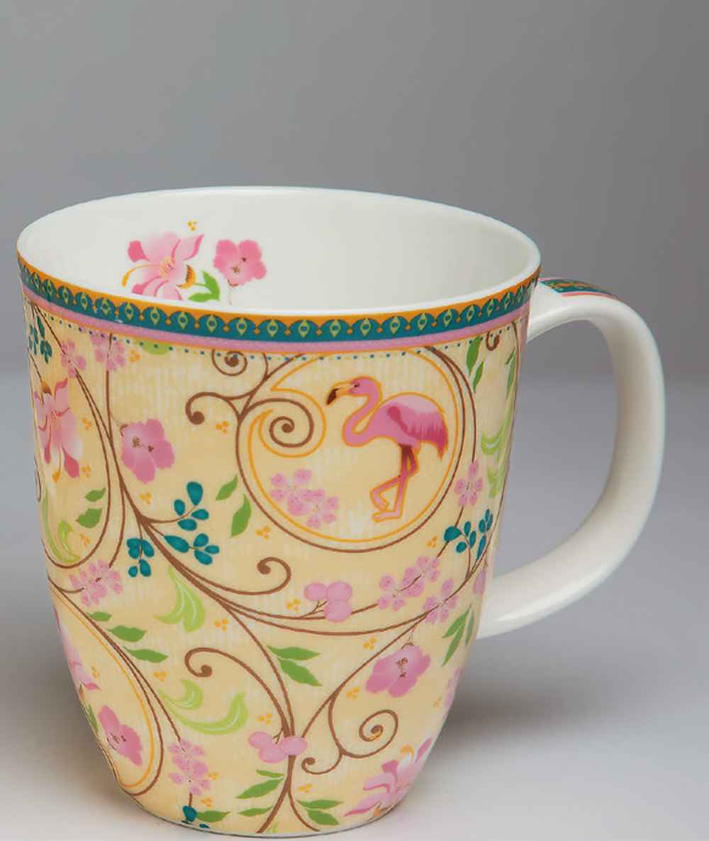 Bild von tealogic Henkelbecher Emma Flamingo Fine Bone China
