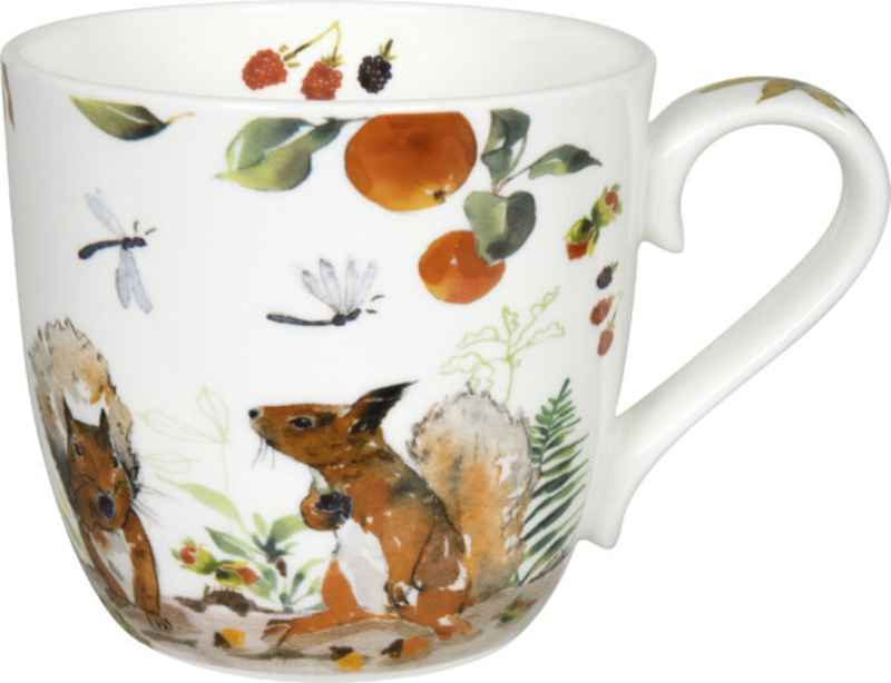 Bild von Autumn Squirrel Henkelbecher Könitz Bone China