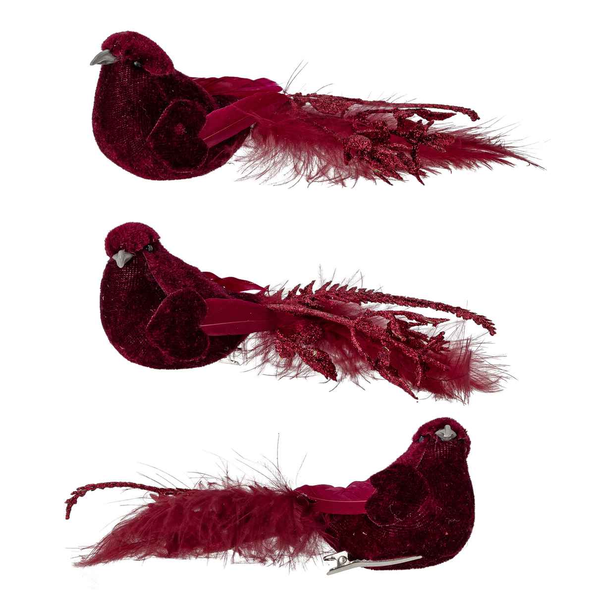 Bild von Peace Ornament Deko Vogel rot 3er Set