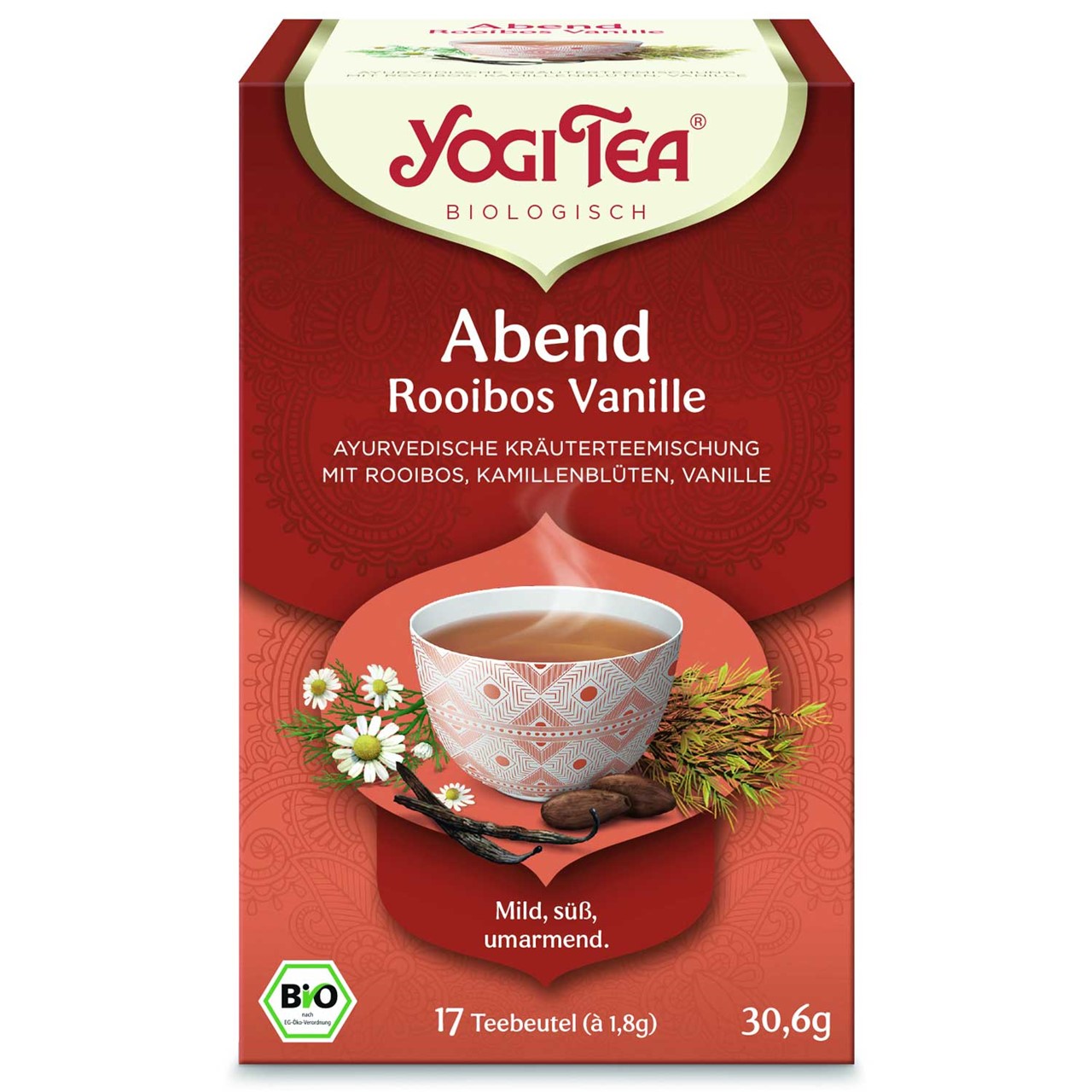 Bild von Abend Tee Rooibos Vanille von Yogi Tee bio