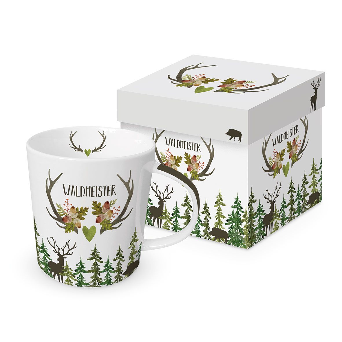 Bild von PPD Tasse Waldmeister Trendmug Porzellanbecher mit Geschenkkarton