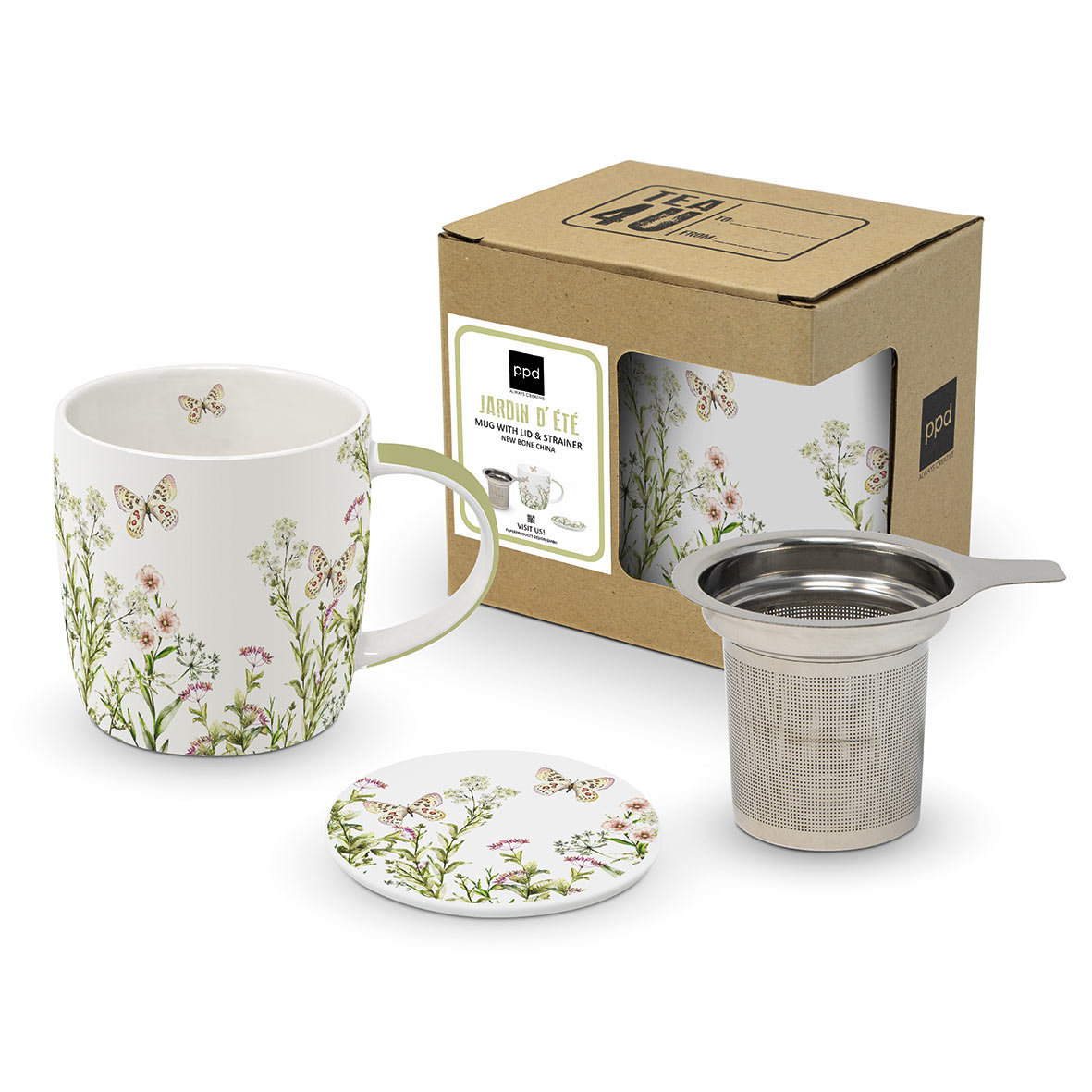 Bild von Jardin d'Ete Teetasse mit Sieb und Deckel