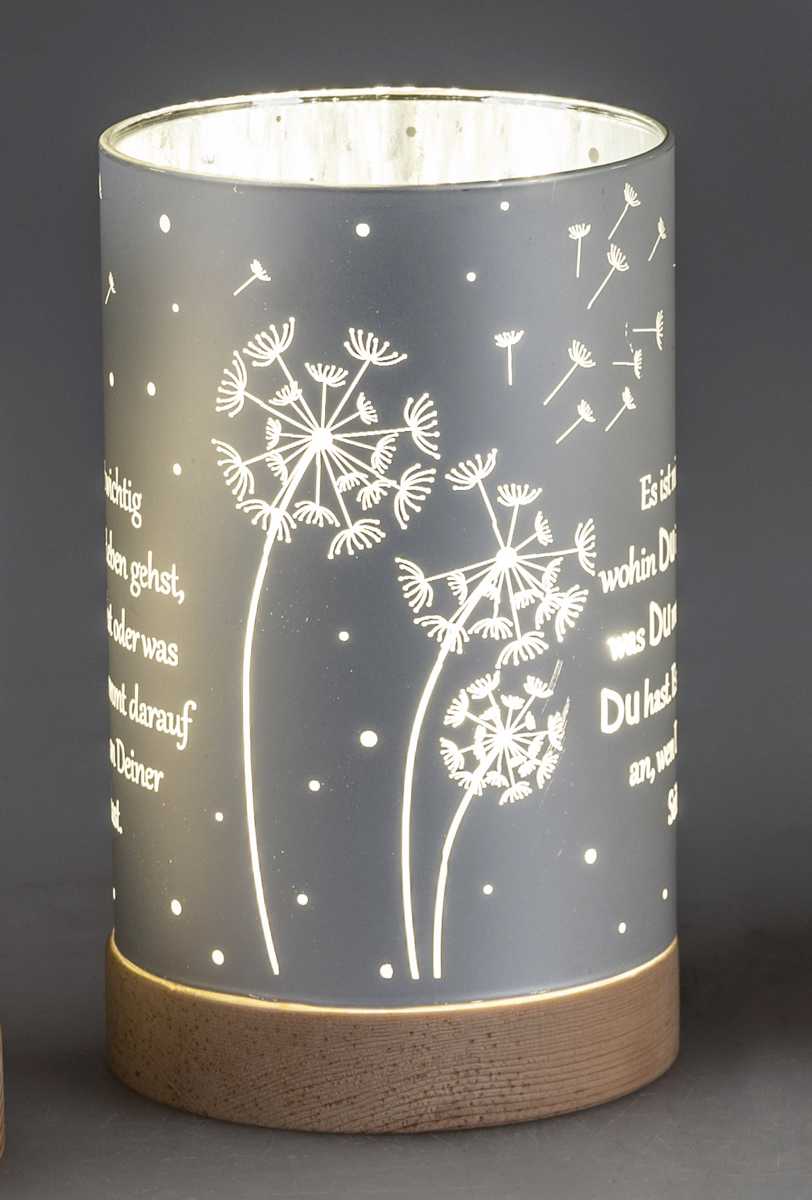 Bild von Deko-Licht LED weiß 15 cm - Motiv Pusteblume - wen du an deiner Seite hast