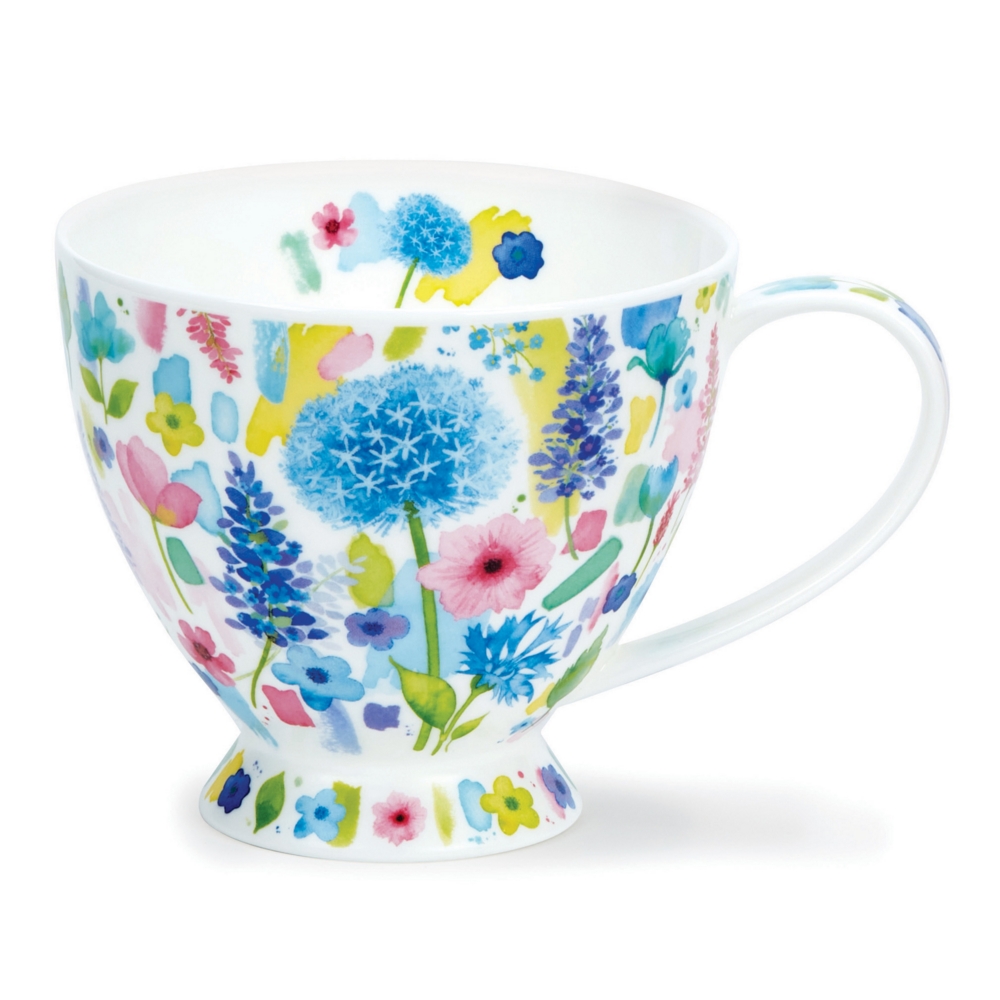 Bild von Dunoon Tasse Skye Floral Burst blau Jumbobecher