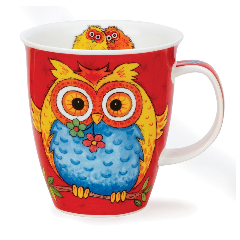 Bild von Eulen Owls rot neu Dunoon Tassen Nevis