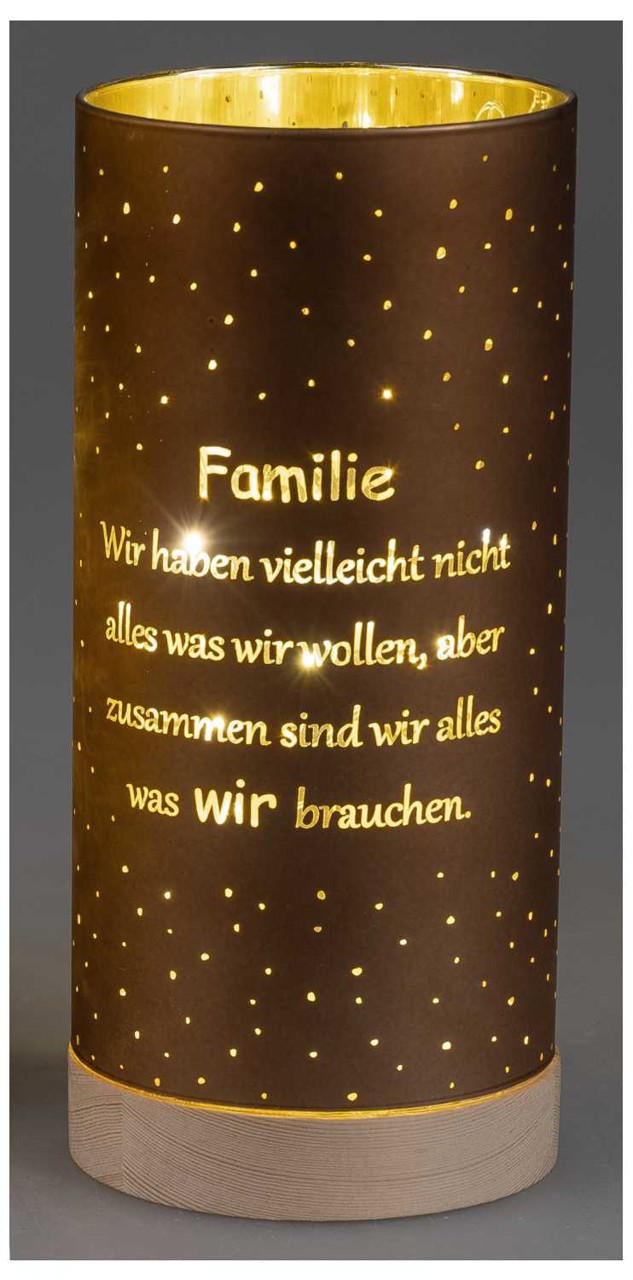 Bild von Deko-Licht LED braun 20 cm - Motiv Baum - zusammen sind wir alles