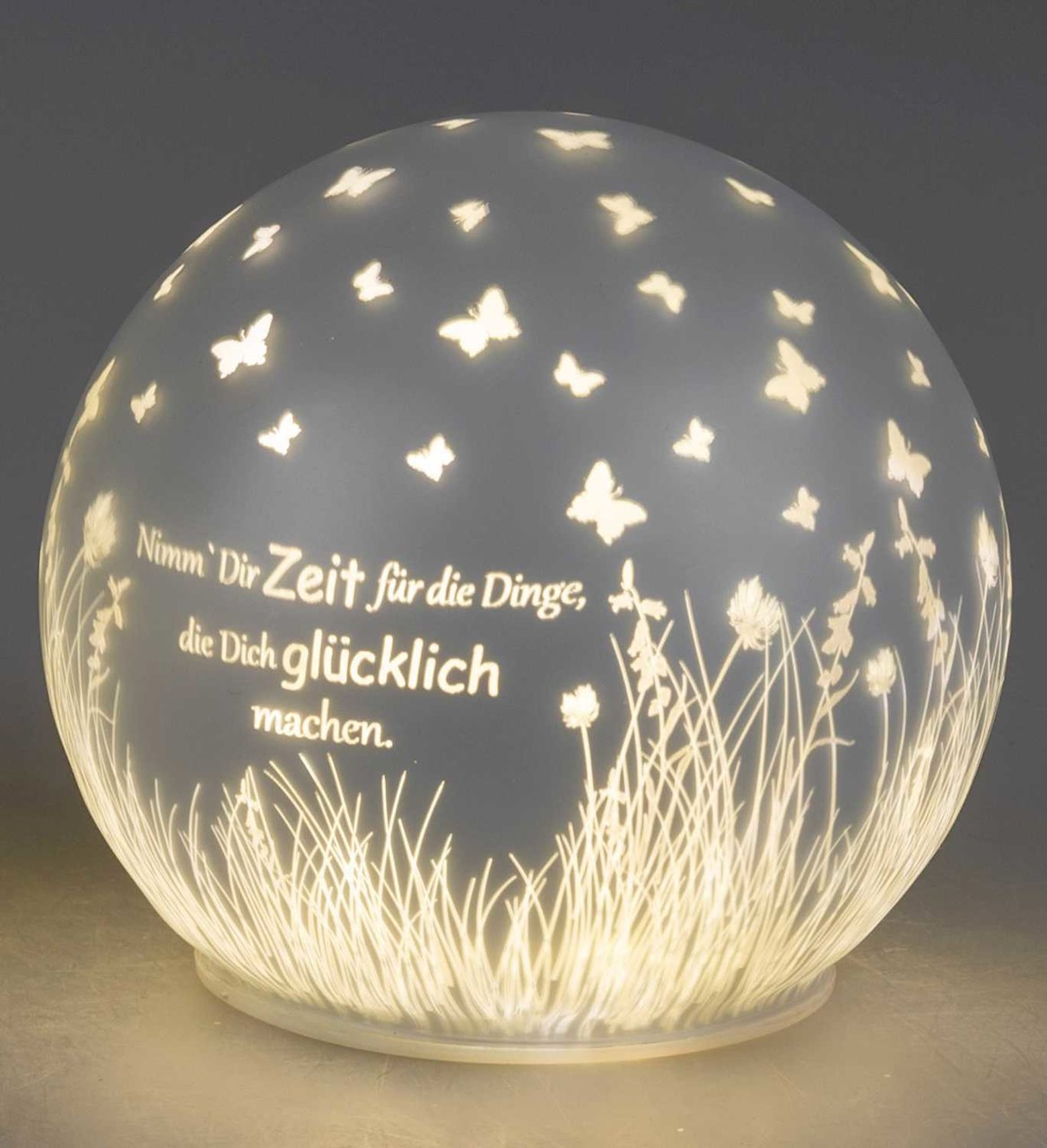 Bild von Deko-Licht Kugel LED weiß 10 cm - Nimm dir Zeit 