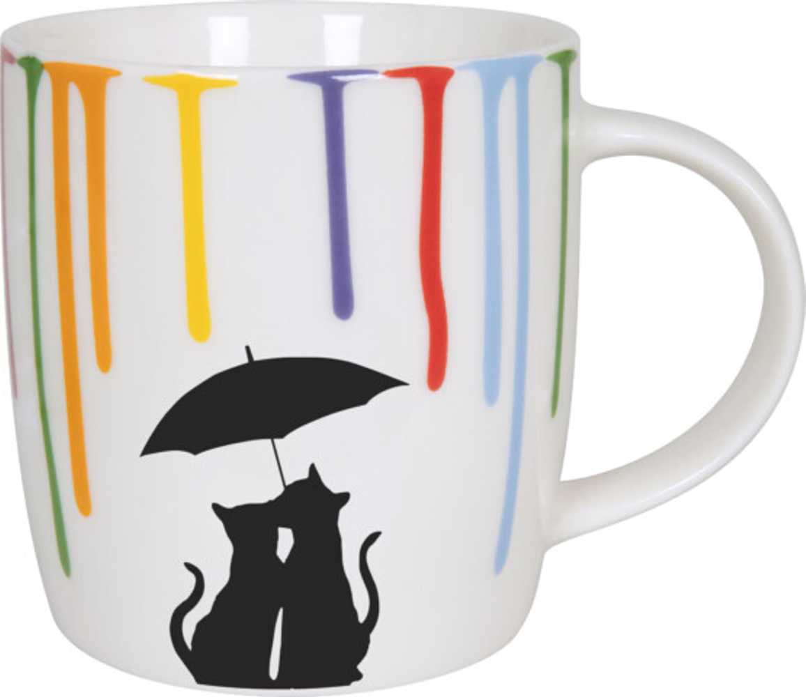 Bild von Rainbowdrops Cats Teetasse Kaffeebecher Könitz