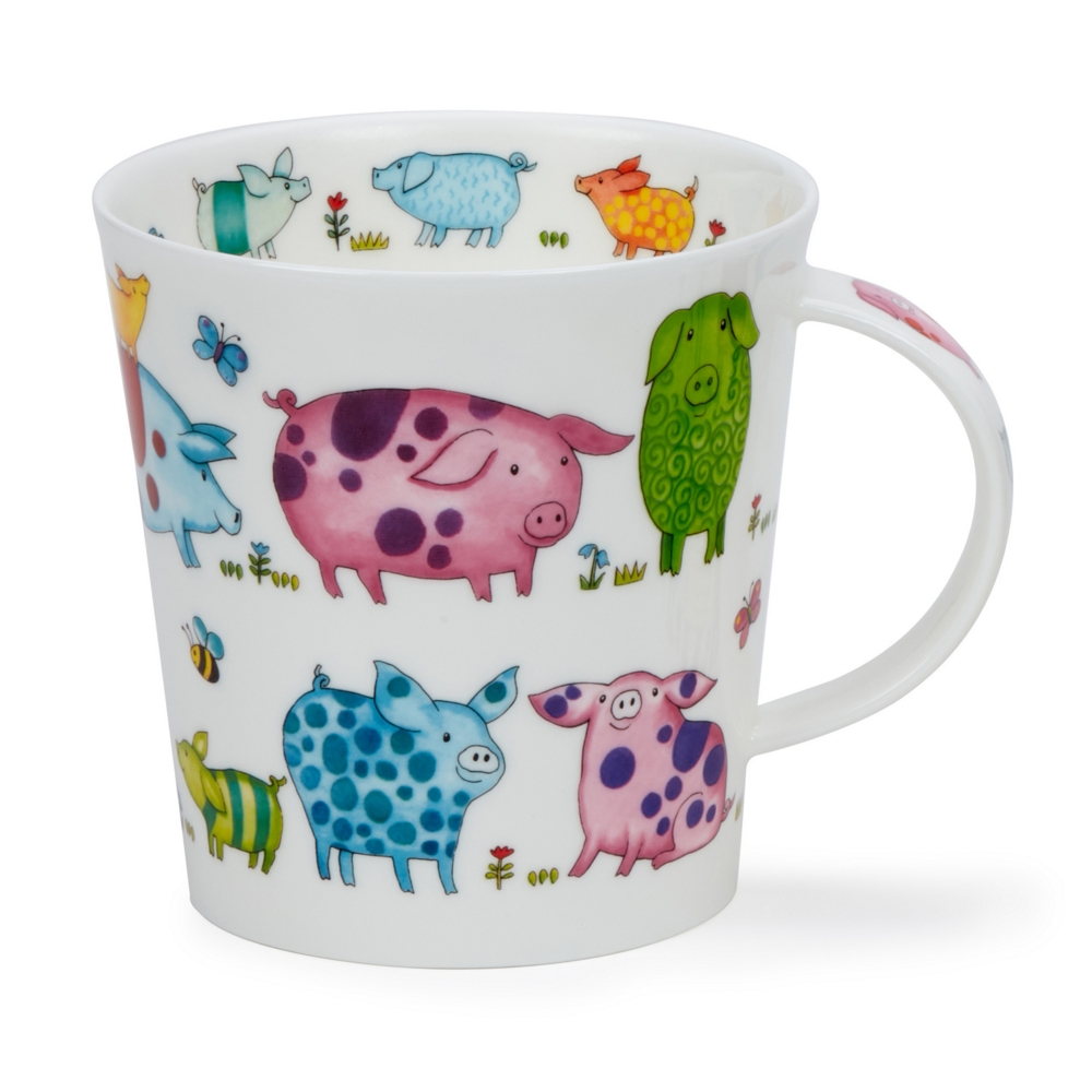 Bild von Dunoon Tasse Bright Bunch Pig Schweine Jumbobecher Cairngorm