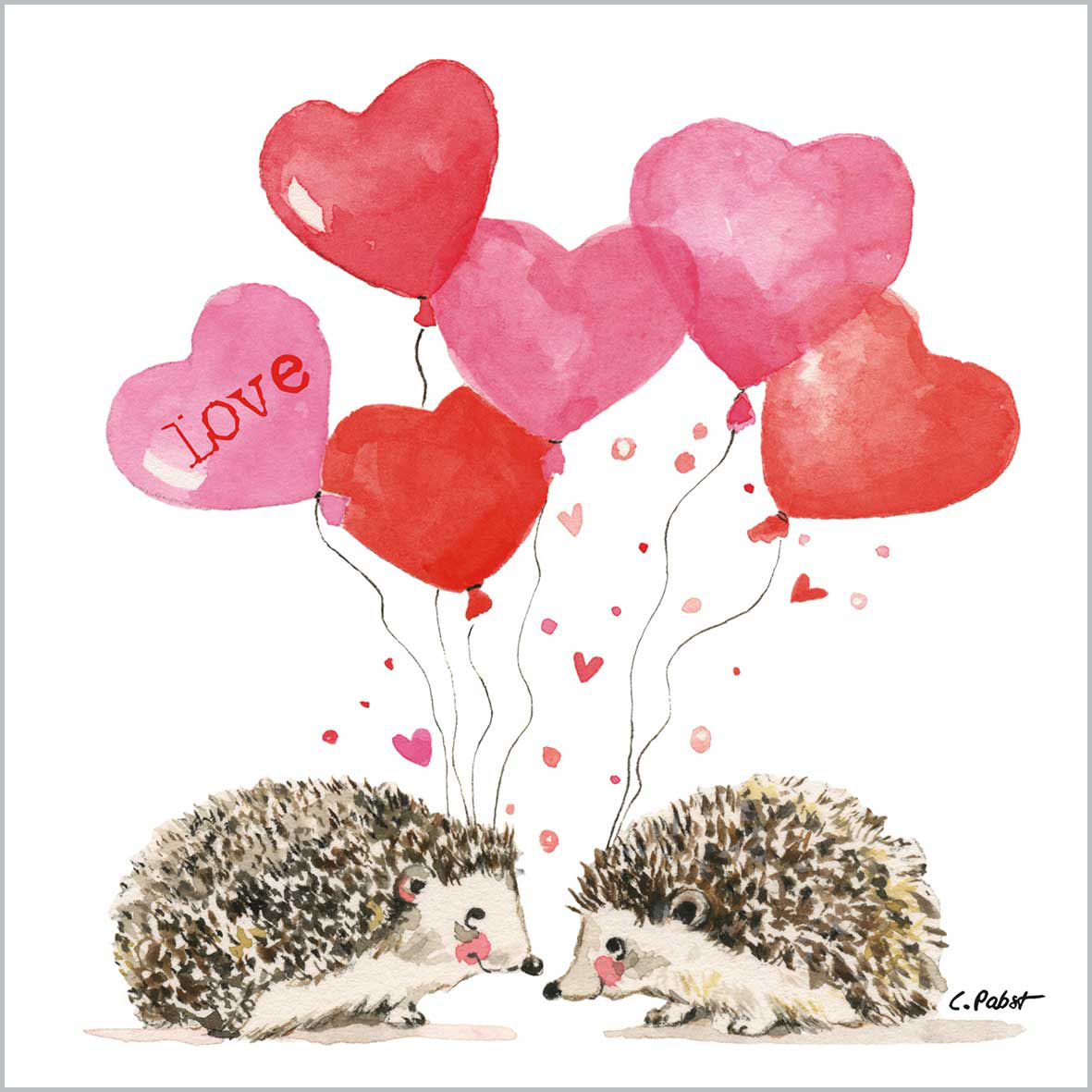 Bild von Hedgehogs in Love Servietten