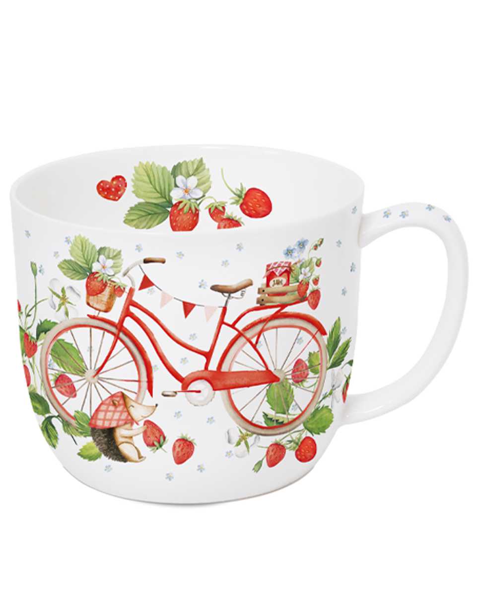 Bild von Jumbobecher Erdbeerpicknick 700 ml Bone China 
