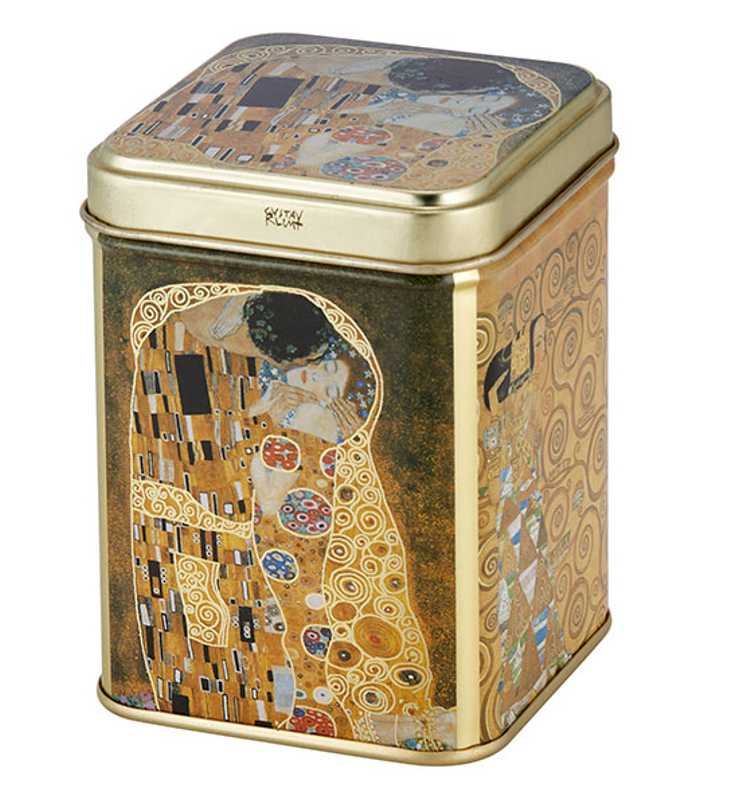 Bild von Teedose Klimt Kuss