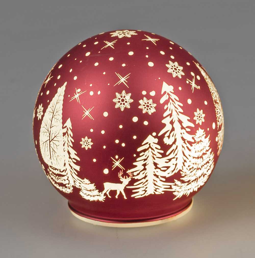 Bild von Deko-Licht Kugel LED rot Winterland 12 cm