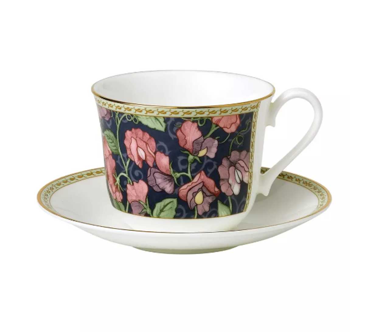 Bild von Roy Kirkham Sweet Pea Duftwicke Classic Collection Tassen mit Untertassen Jumbo