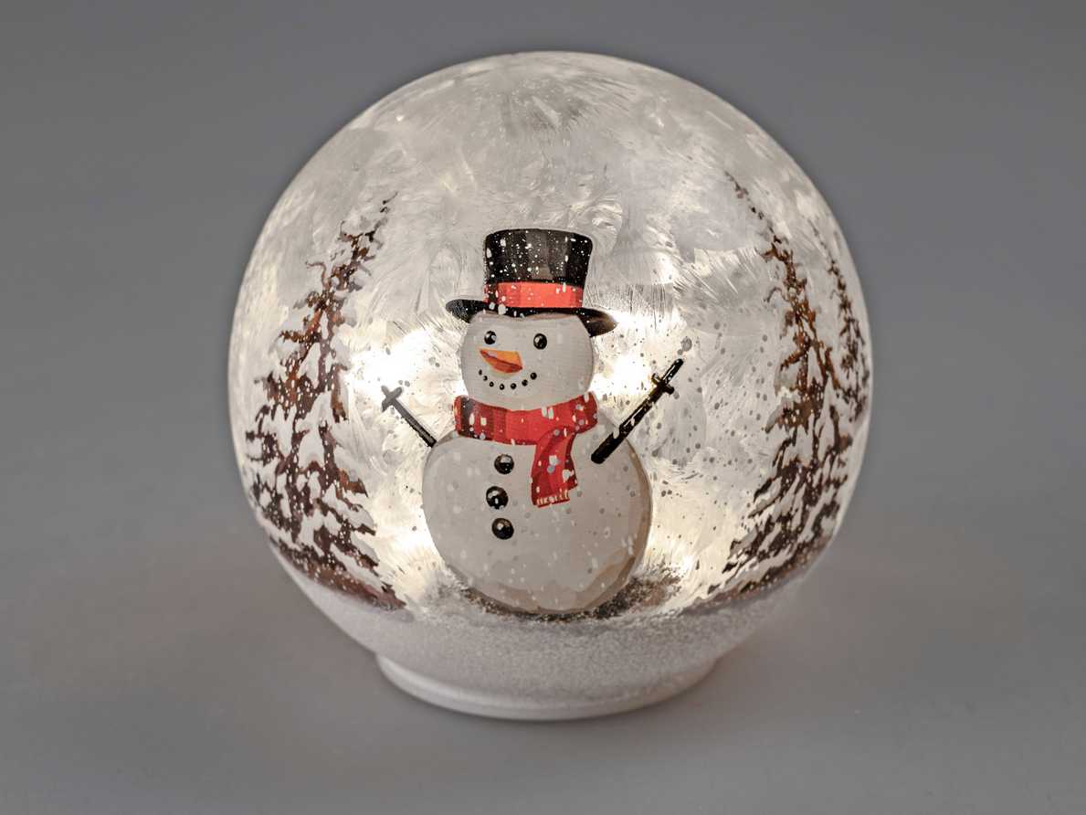 Bild von Deko-Licht Kugel LED 15 cm Schneemann