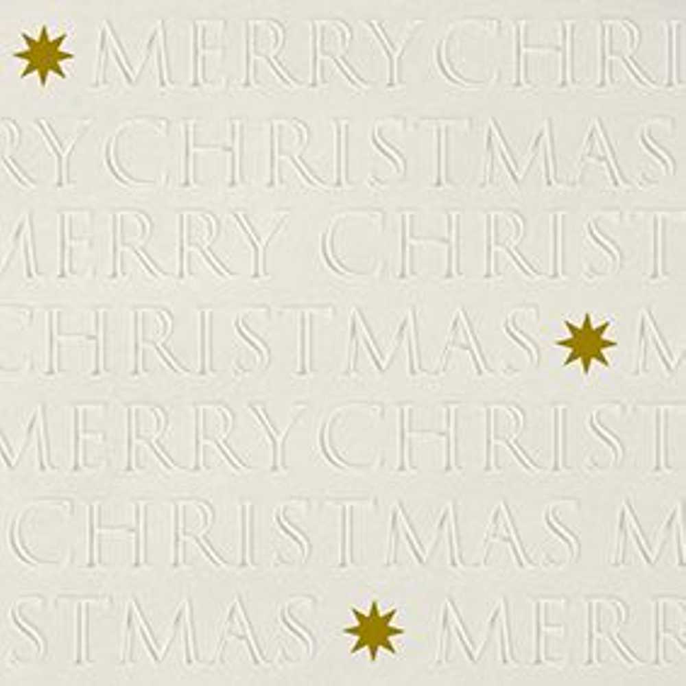 Bild von Christmas Letter Relief off white Servietten
