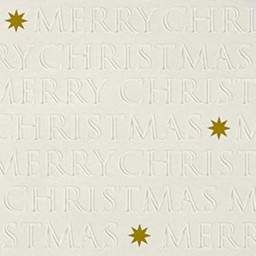 Bild von Christmas Letter Relief off white Servietten