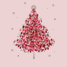 Bild von Christmas Tree in rose Servietten