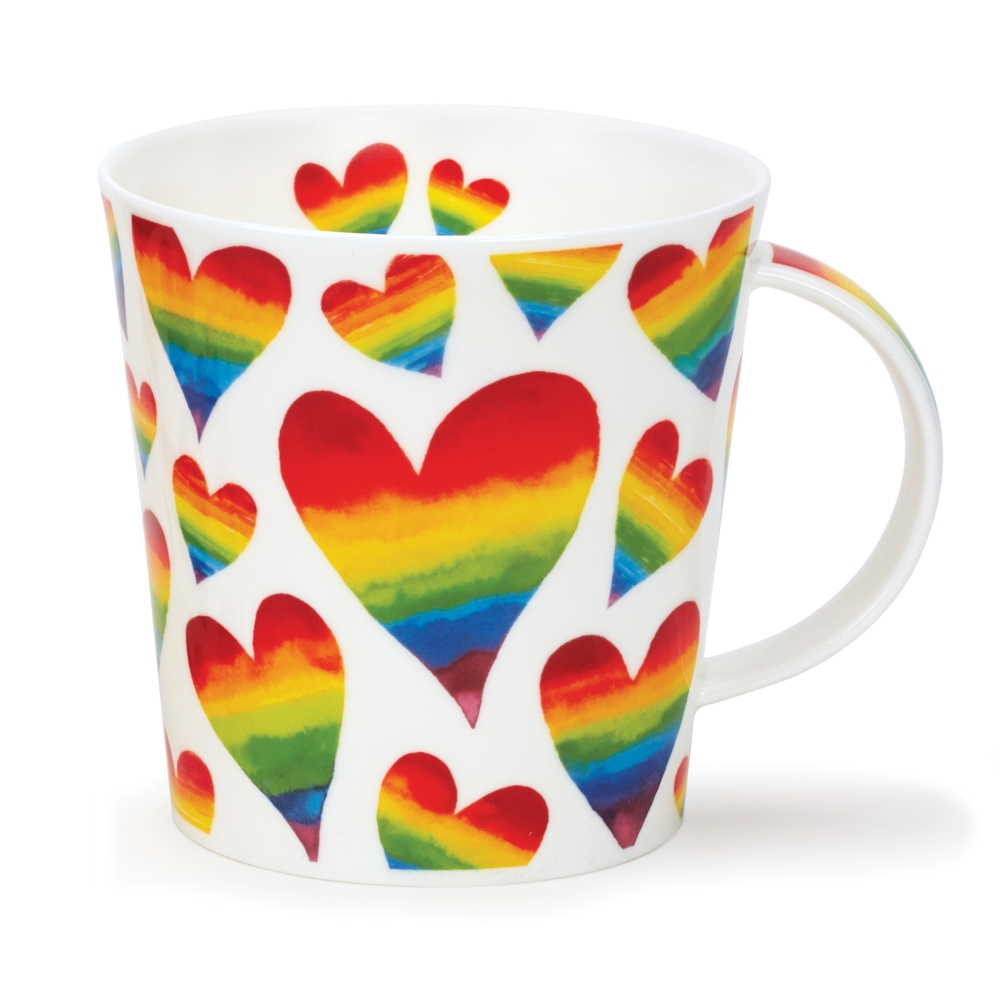 Bild von Dunoon Tasse Rainbow Hearts Herzen Jumbo Cairngorm