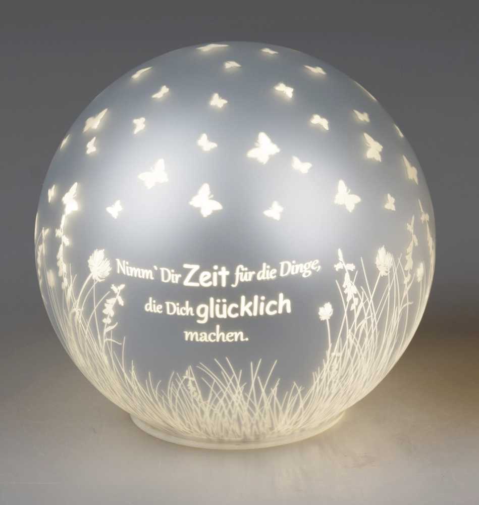 Bild von Deko-Licht Kugel groß LED weiß 15 cm - Nimm dir Zeit 