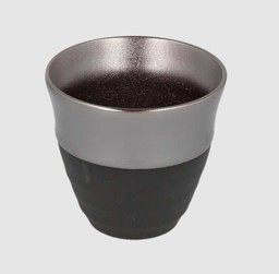 Bild von Silver Black Cup Teeschale Steingut