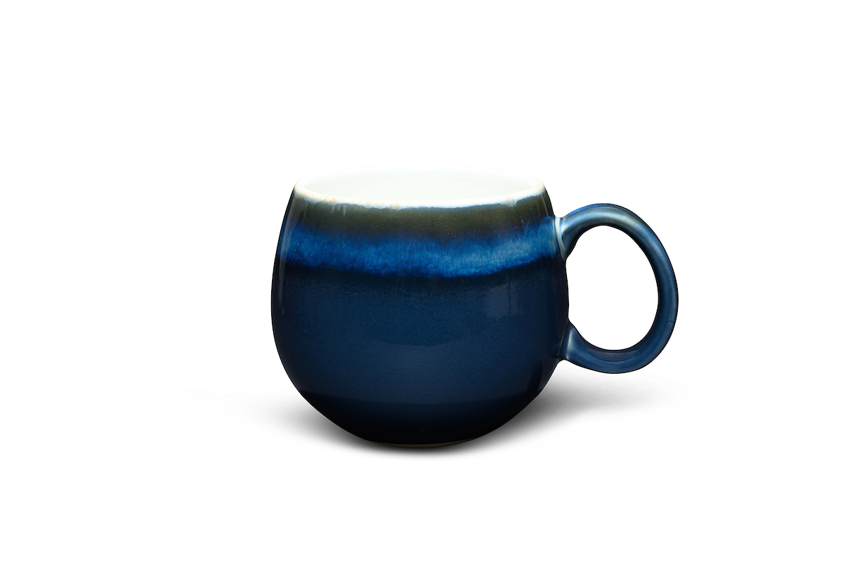 Bild von MAOCI Jumbotasse blau innen weiß Keramik 0,5 L