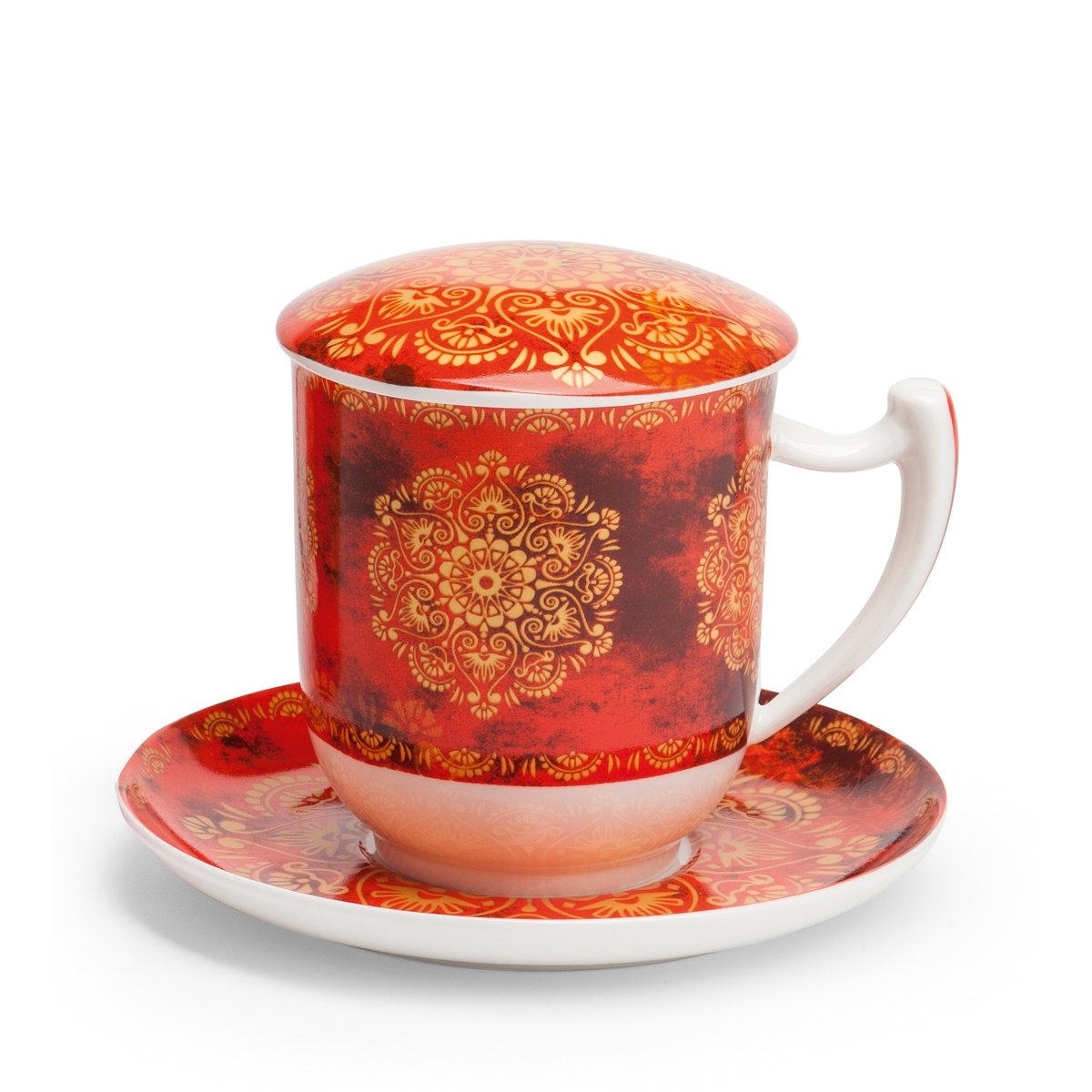 Bild von tealogic Tiziana Teetasse mit Untertasse, Sieb und Deckel