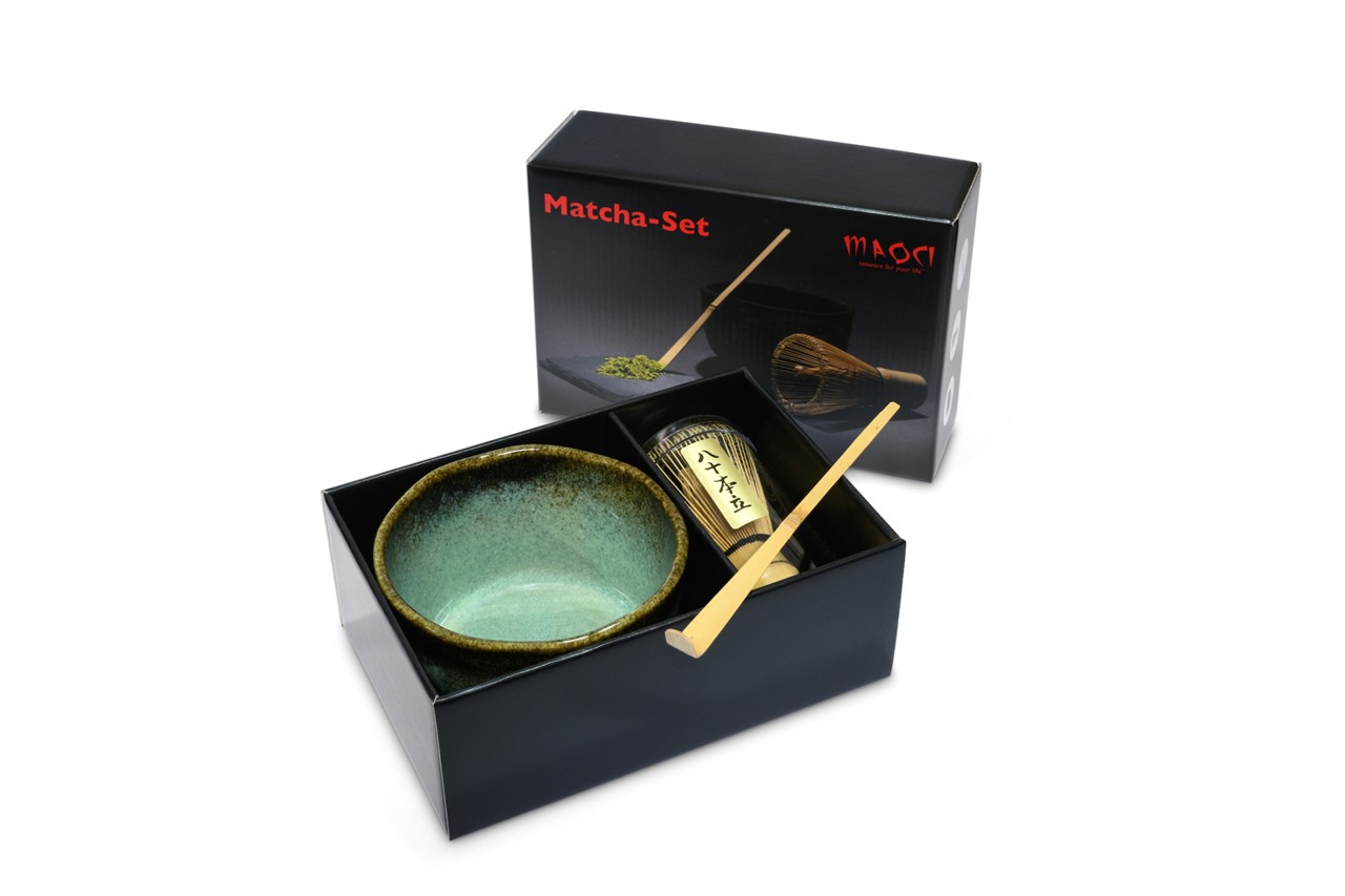 Bild von MAOCI Matcha Set Matchaschale mint Besen Löffel