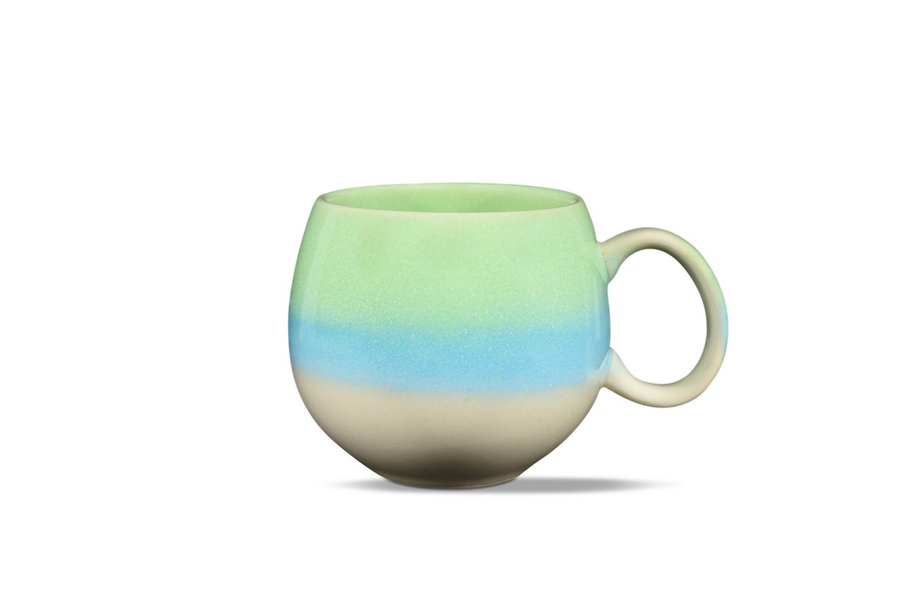 Bild von MAOCI Jumbotasse mint hellblau weiß Keramik 0,5 L