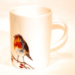 Bild von Kirkham Birds Rotkehlchen Teetasse Kaffeebecher