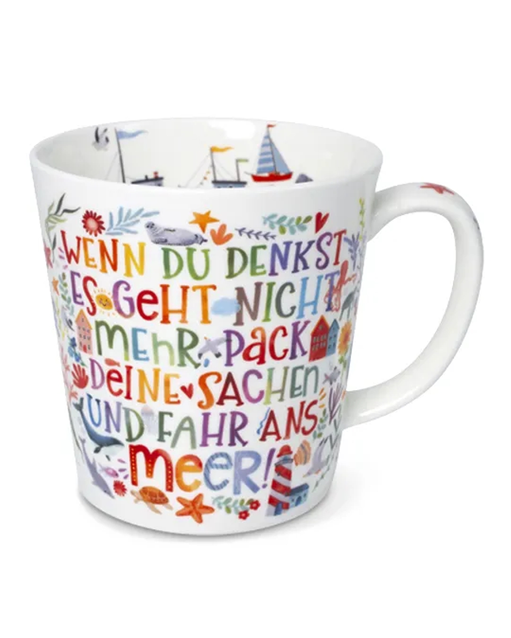 Bild von Buntes Meer Jumbobecher 500 ml Fine Bone China 