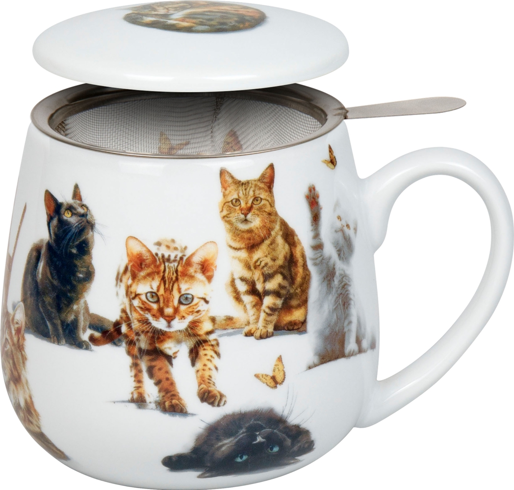 Bild von Könitz Tasse Samtpfoten Teetasse mit Sieb und Deckel