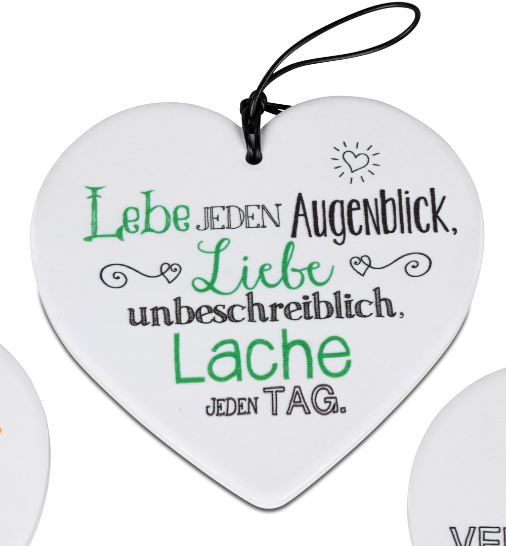 Bild von Herz mit Spruch Lebe Liebe Lache