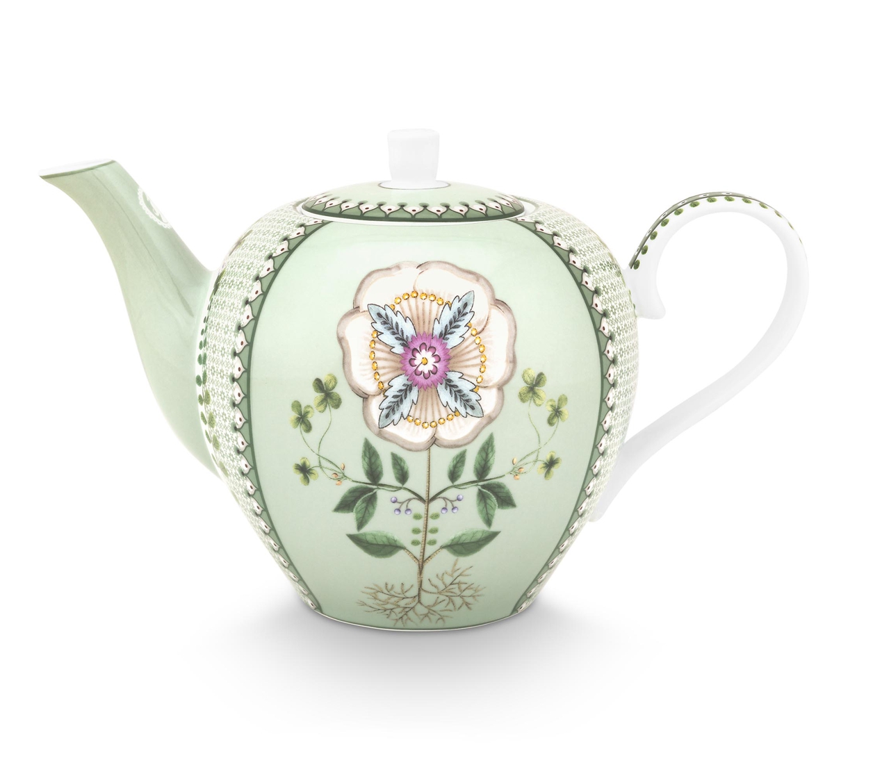 Bild von PIP Studio Lily & Lotus Tiles light green Teekanne groß