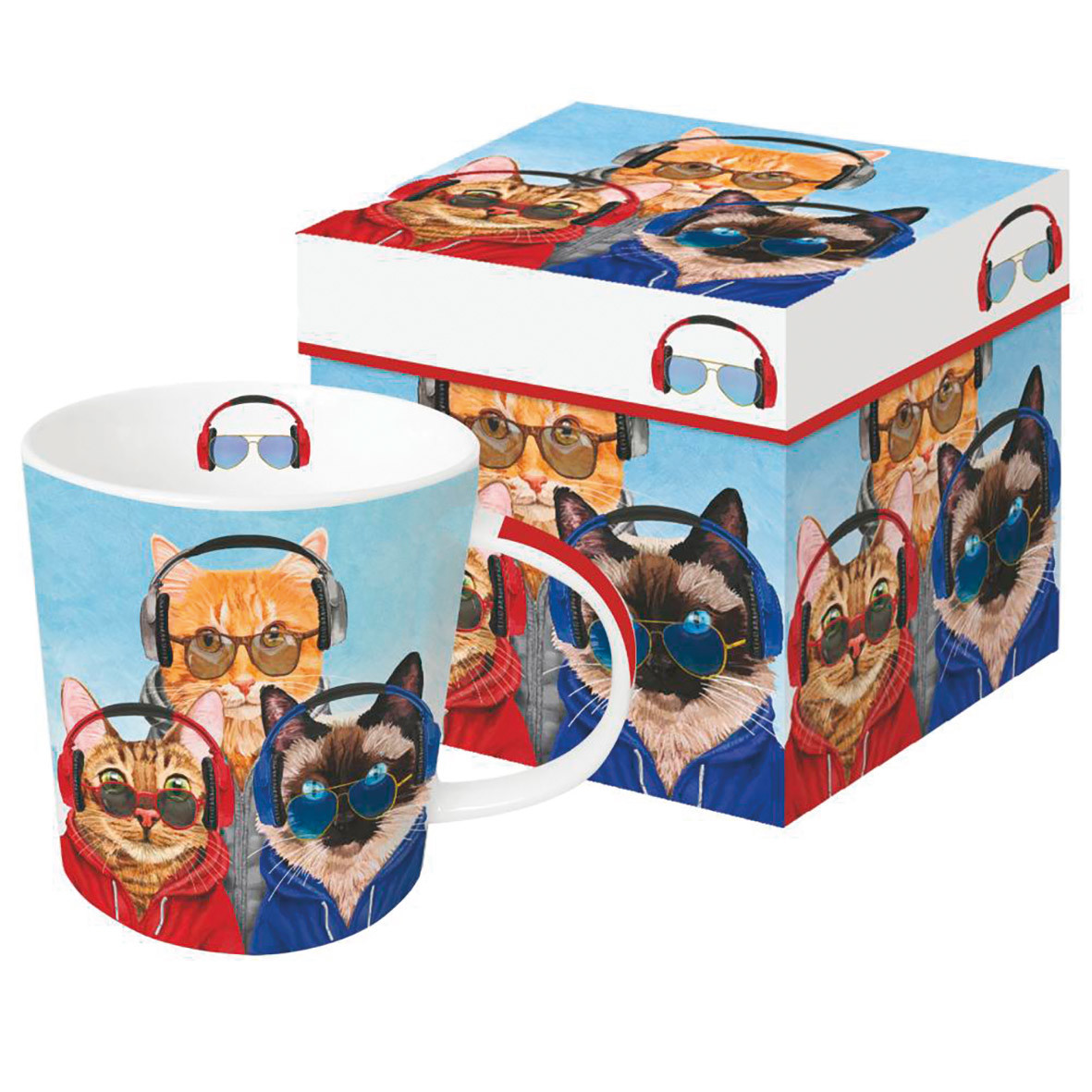 Bild von PPD Tasse Chillin Cats Trendmug Porzellanbecher mit Geschenkkarton