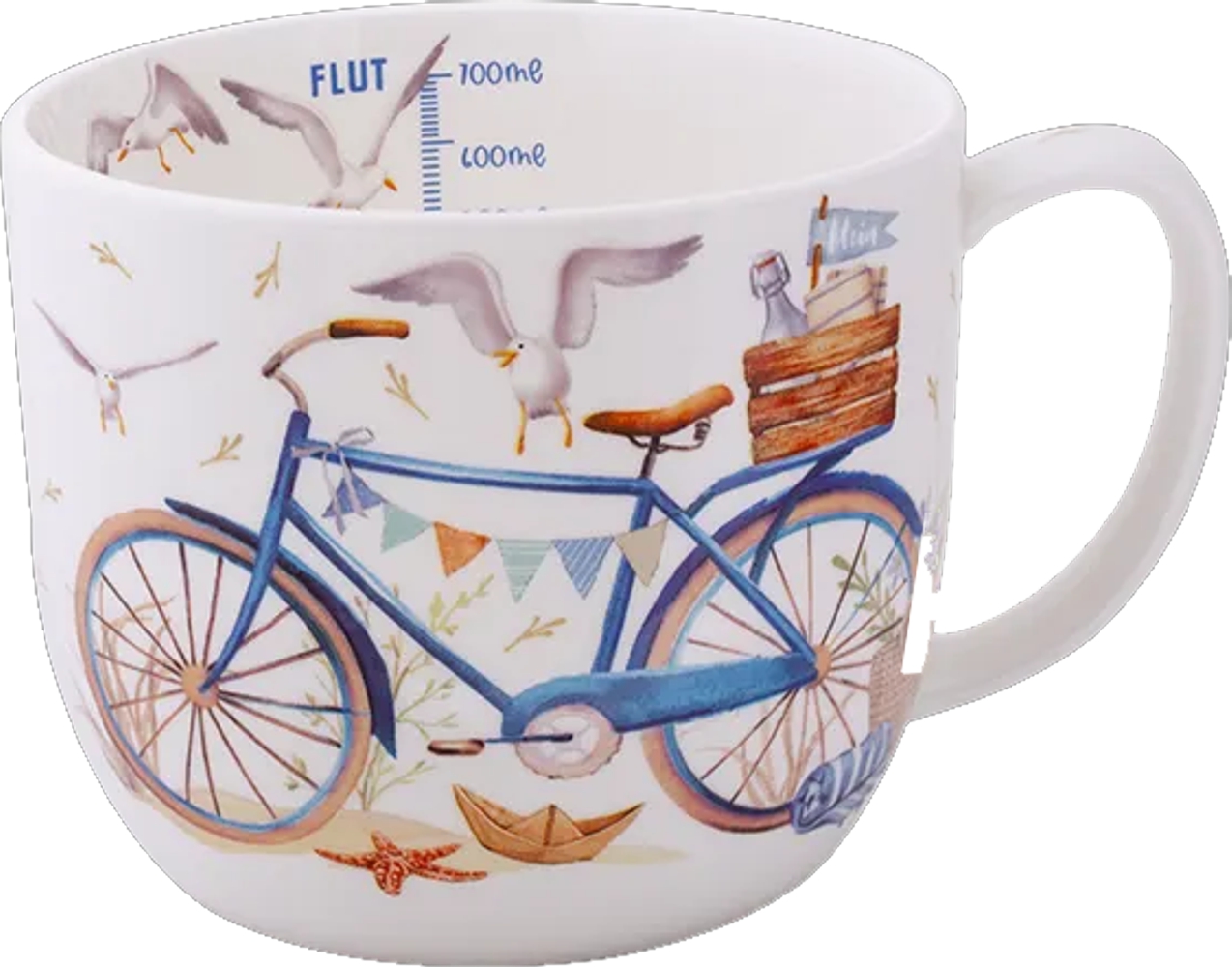 Bild von Jumbobecher Fahrrad am Meer 700 ml Fine Bone China 