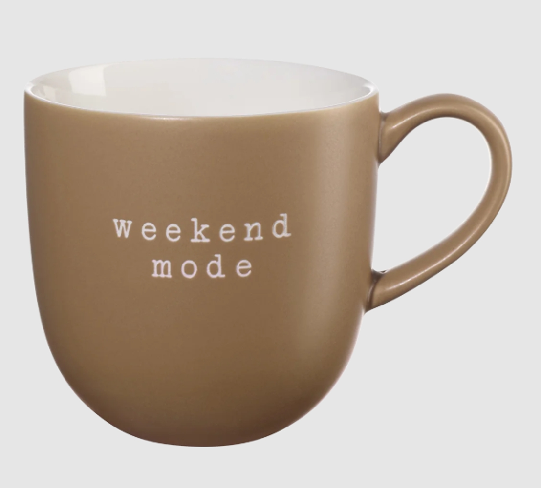 Bild von ASA Selection Tasse weekend mode hey! Henkelbecher 0,35L