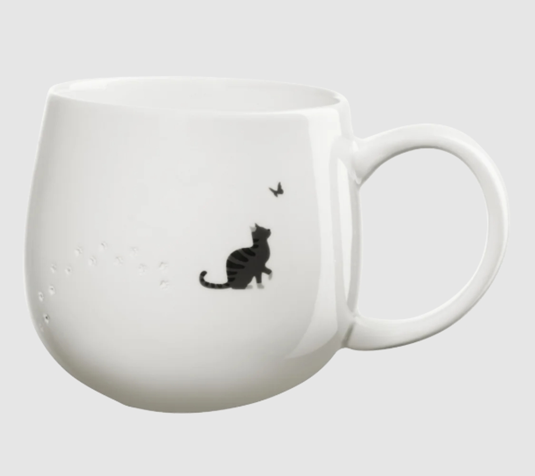 Bild von ASA Selection Tasse magu footprints cat Katze Henkelbecher 0,4 L