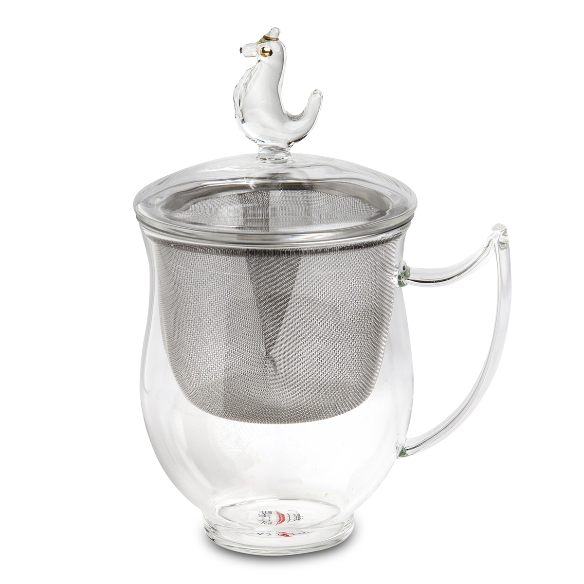 Bild von tealogic Sieglinde Teeglas mit Sieb und Deckel Seepferdchen