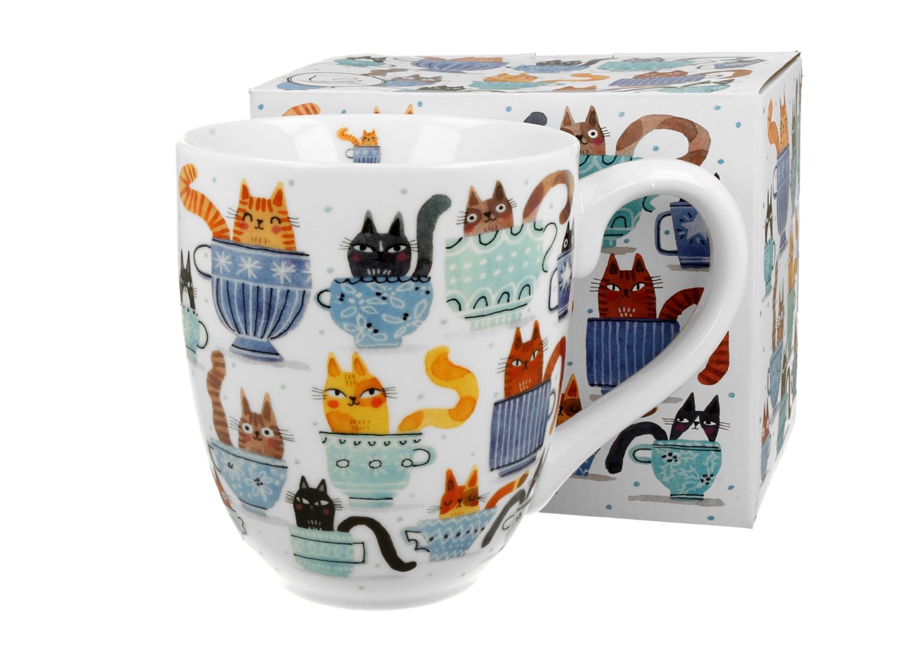 Bild von DUO Jumbobecher XXL Teacup Cats Porzellan 1 L