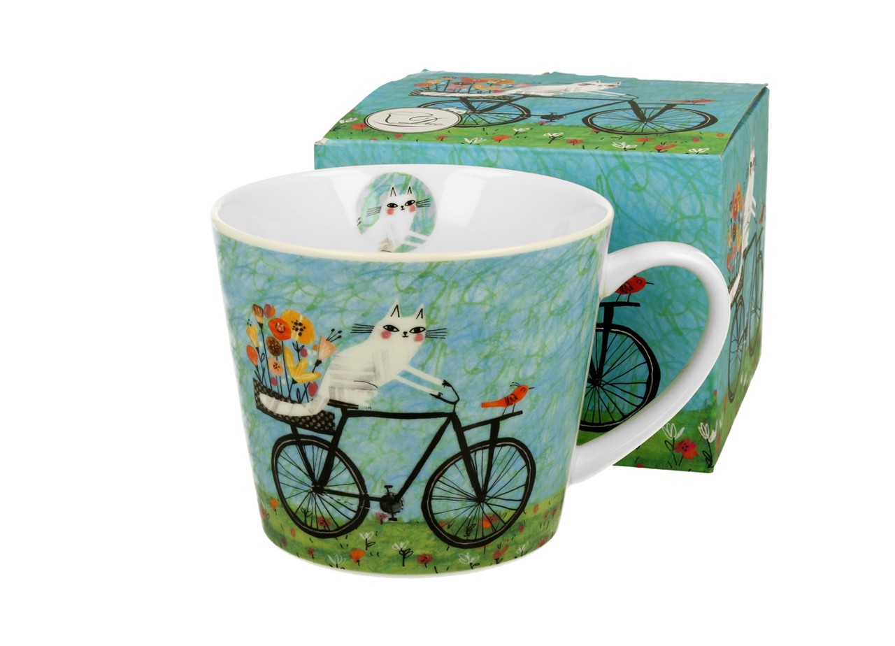 Bild von DUO Straight Mug Bicycle Cats Porzellan 0,6 L