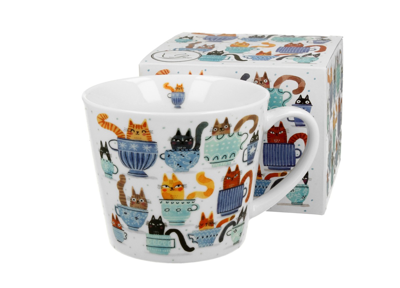 Bild von DUO Straight Mug Teacup Cats Porzellan 0,6 L