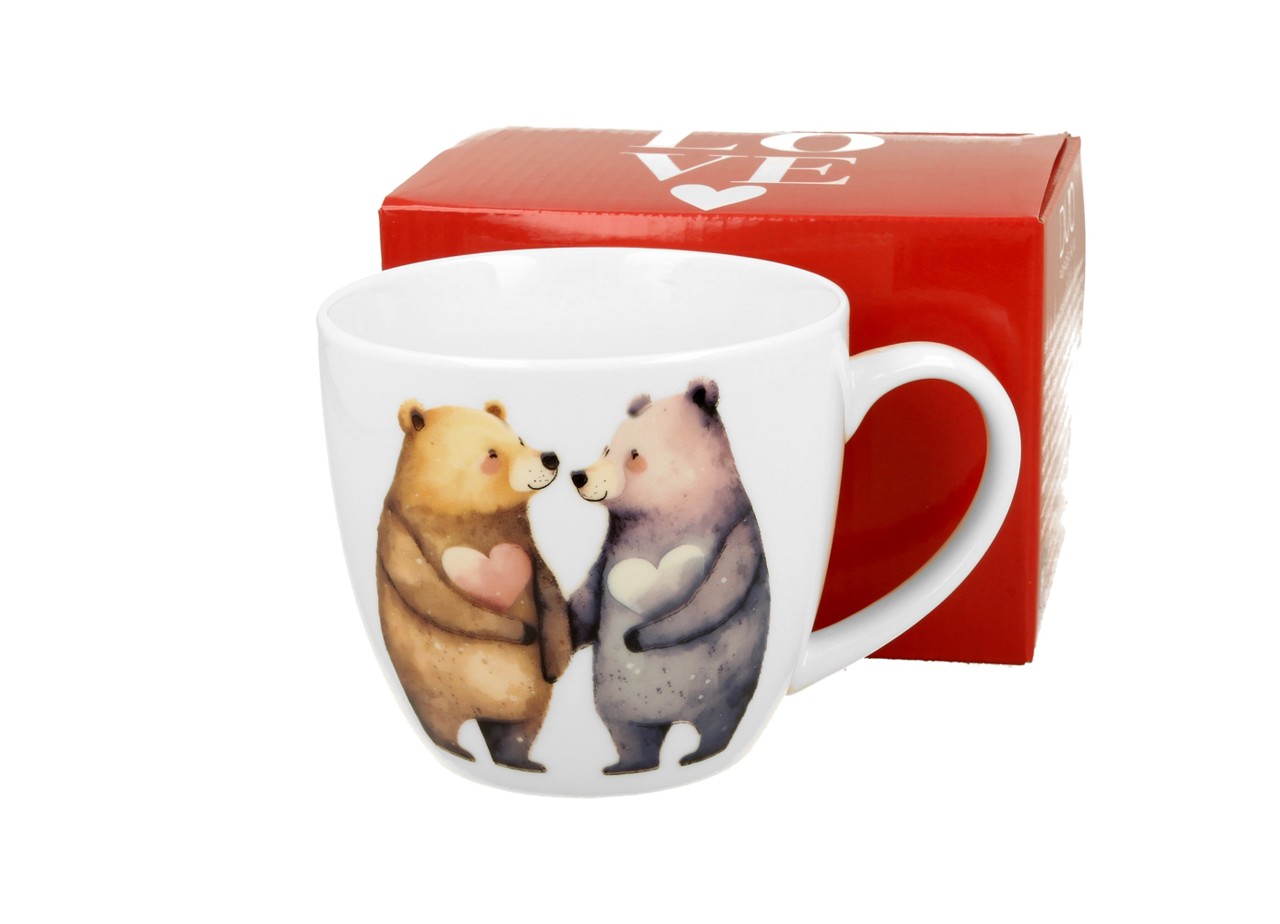 Bild von DUO Tasse Bears 1 Bären Herz Porzellan 0,46 L