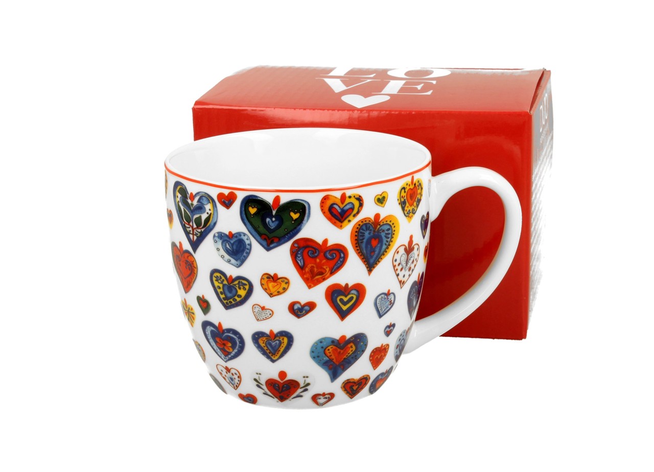 Bild von DUO Tasse Hearts 3 Herzen Porzellan 0,46 L