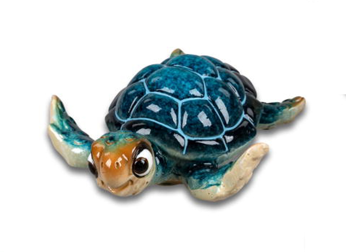 Bild von formano Dekofigur Schildkröte Harry blau 13 cm