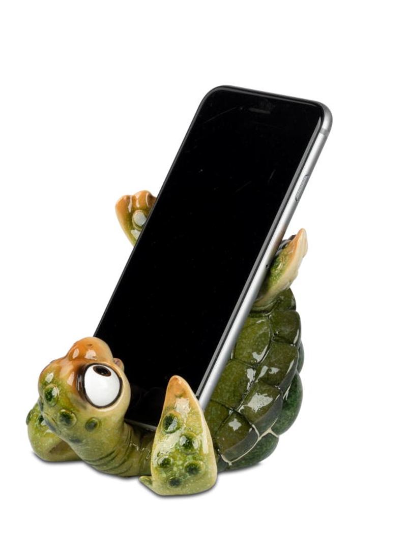 Bild von formano Dekofigur Schildkröte Harry grün Handy-Halter 12 cm