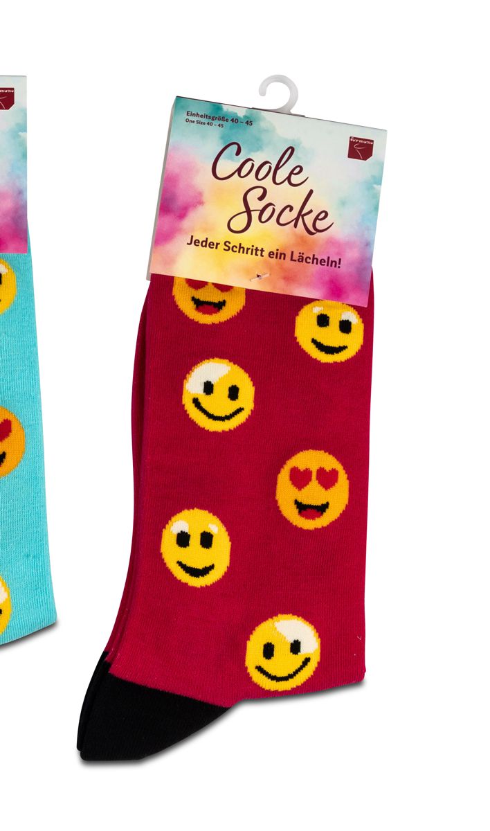 Bild von formano Coole Socke Emoji pink
