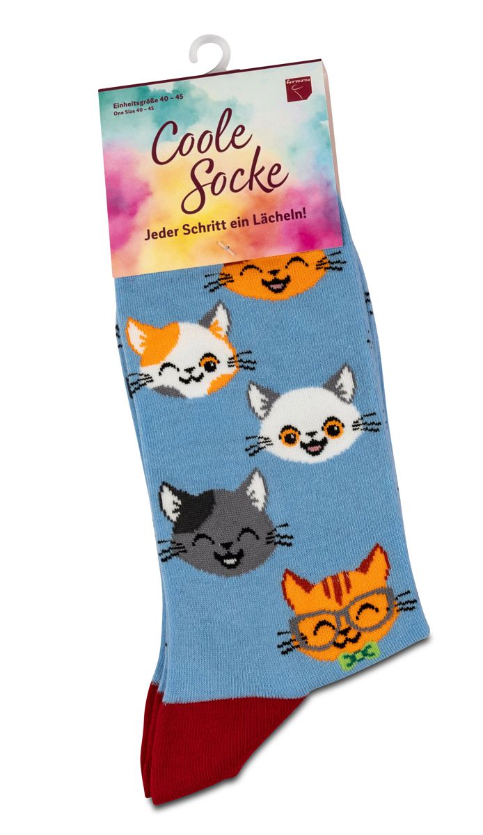 Bild von formano Coole Socke Katzen flieder