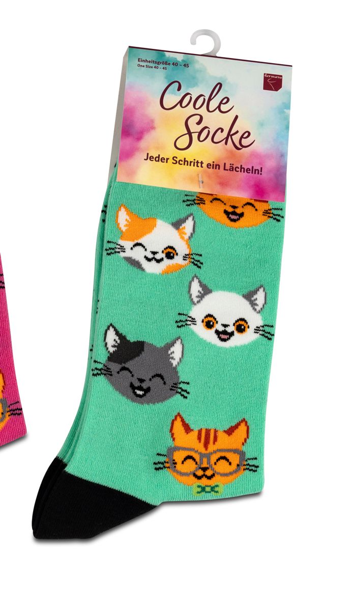 Bild von formano Coole Socke Katzen mint
