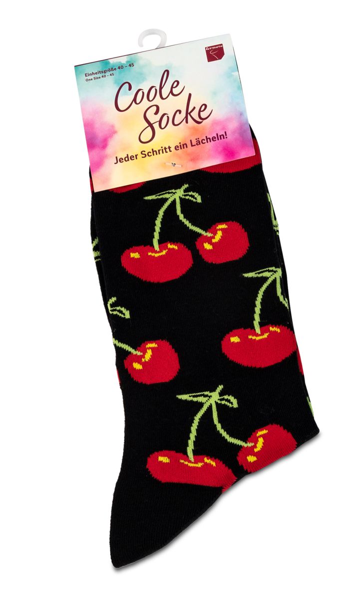 Bild von formano Coole Socke Kirschen schwarz